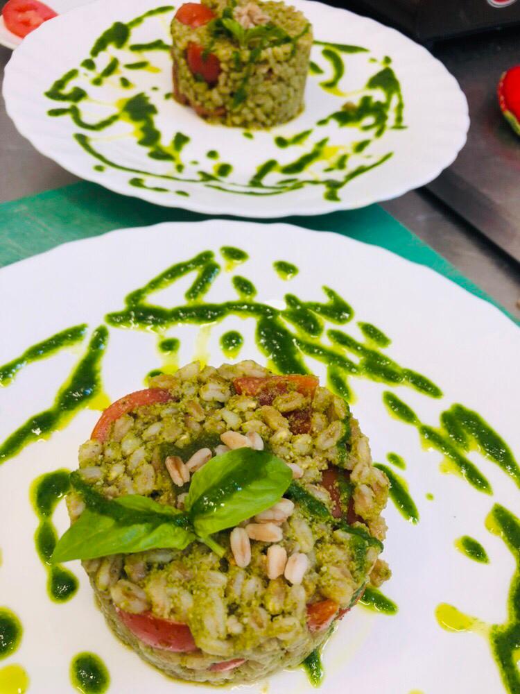 risotti durante l'aperitivo in spiaggia